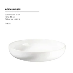 Geschirrsets|Die moderne Hausfrau Kombiservice, Steinzeug Unico Weiß