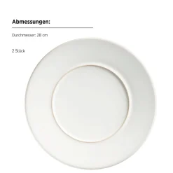 Geschirrsets|Die moderne Hausfrau Kombiservice, Steinzeug Unico Weiß