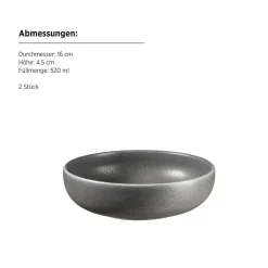 Geschirrsets|Die moderne Hausfrau Kombiservice, Steinzeug Unico Grau