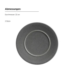 Geschirrsets|Die moderne Hausfrau Kombiservice, Steinzeug Unico Grau