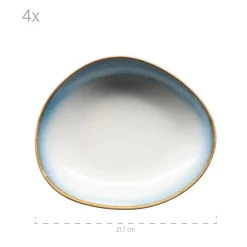 Geschirrsets|Die moderne Hausfrau Kombiservice, Steinzeut LA SINFONIA Blau