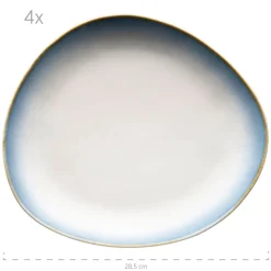 Geschirrsets|Die moderne Hausfrau Kombiservice, Steinzeut LA SINFONIA Blau