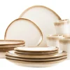 Geschirrsets|Die moderne Hausfrau Kombiservice, Steinzeut LA SINFONIA Beige