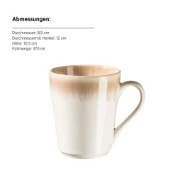 Geschirrsets|Die moderne Hausfrau Kombiservice, Steinzeut LA SINFONIA Beige