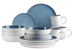 Geschirrsets|Die moderne Hausfrau Kombiset, Steinzeug Malea Blau