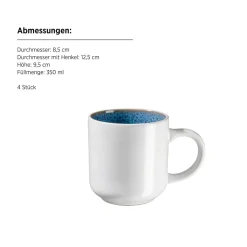 Die moderne Hausfrau Kombiset, Steinzeug Malea Blau