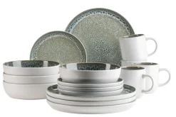Geschirrsets|Die moderne Hausfrau Kombiset, Steinzeug Malea Grün