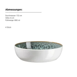 Geschirrsets|Die moderne Hausfrau Kombiset, Steinzeug Malea Grün