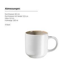 Geschirrsets|Die moderne Hausfrau Kombiset, Steinzeug Malea Beige