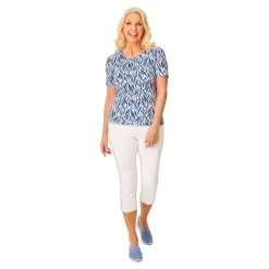 Damen Die moderne Hausfrau Komfort-Capri-Schlupfhose „Karin“ weiß