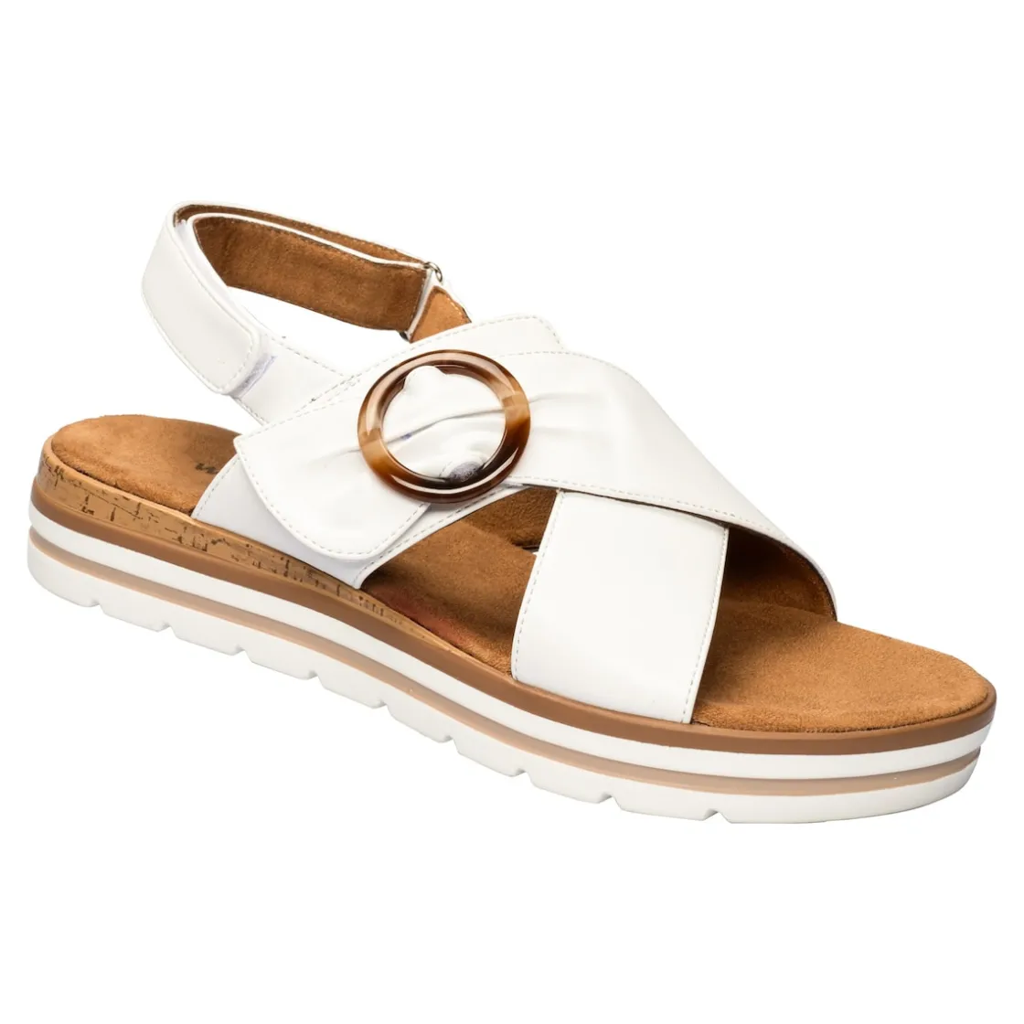 Sandalen|Die moderne Hausfrau Komfort-Fashionsandale „Franka“ weiß