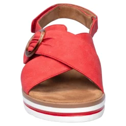 Sandalen|Die moderne Hausfrau Komfort-Fashionsandale ­„Franka“ rot