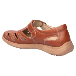 Sandalen|Die moderne Hausfrau Komfort-Herrensandale "Helmut" cognac