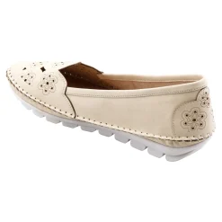 Slipper & Mokassins|Die moderne Hausfrau Komfort-Mokassin „Paradies“ beige