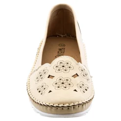 Slipper & Mokassins|Die moderne Hausfrau Komfort-Mokassin „Paradies“ beige