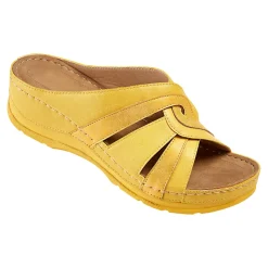 Pantoletten|Die moderne Hausfrau Komfort-Pantolette "Beate" gelb