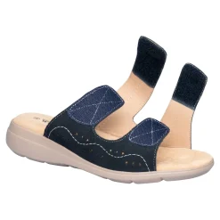 Pantoletten|Die moderne Hausfrau Komfort-Pantolette mit Leder „Lisa“