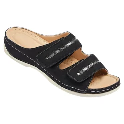 Pantoletten|Die moderne Hausfrau Komfort-Pantolette "Simone" schwarz