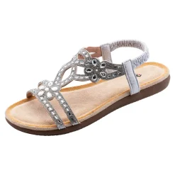 Sandalen|Die moderne Hausfrau Komfort-Sandale "Elegant" silber