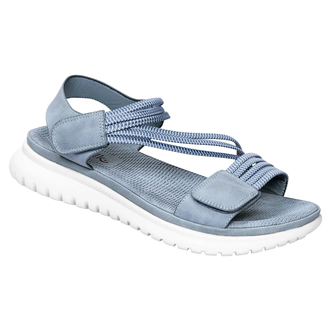 Sandalen|Die moderne Hausfrau Komfort-Sandalette "Leni" rauchblau