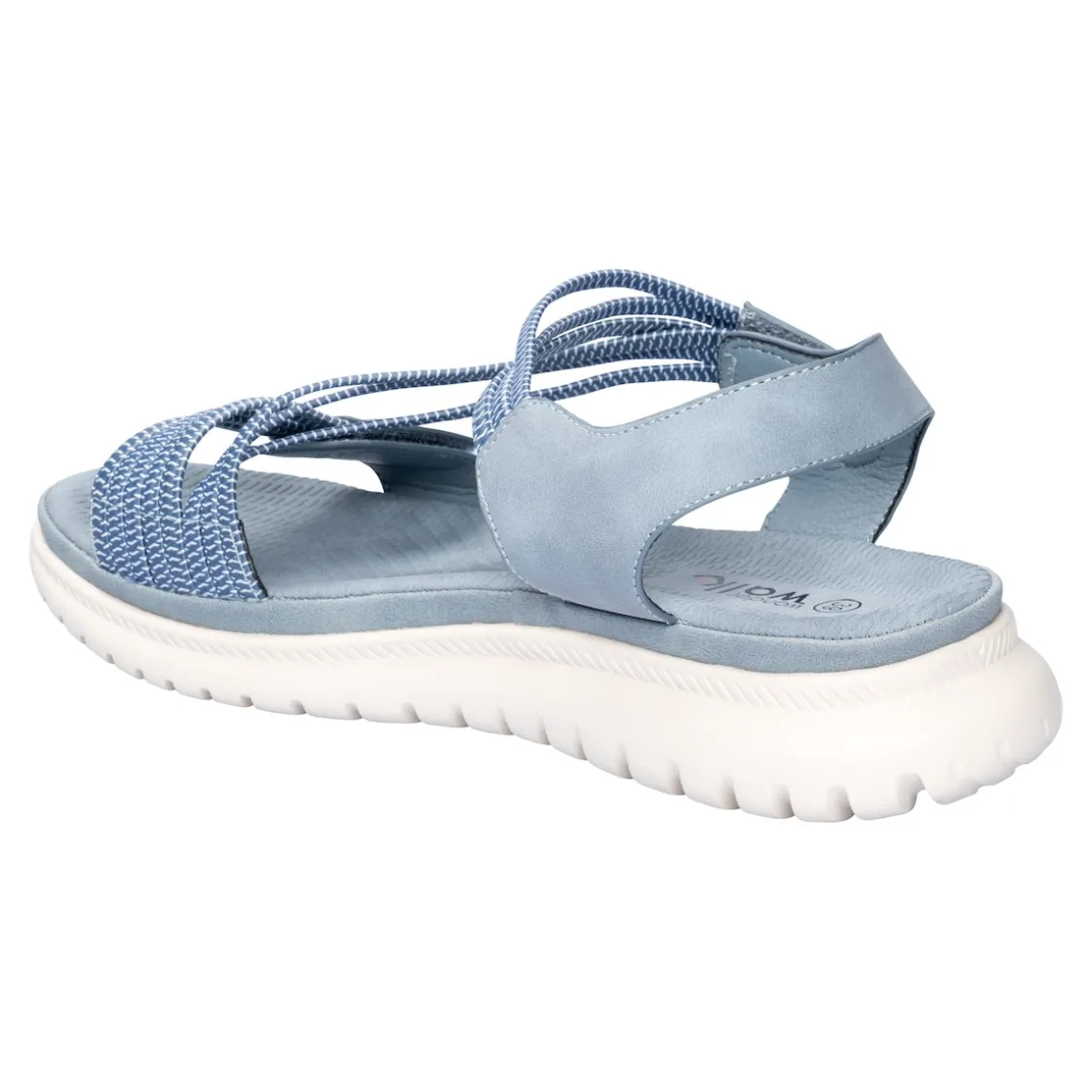 Sandalen|Die moderne Hausfrau Komfort-Sandalette "Leni" rauchblau