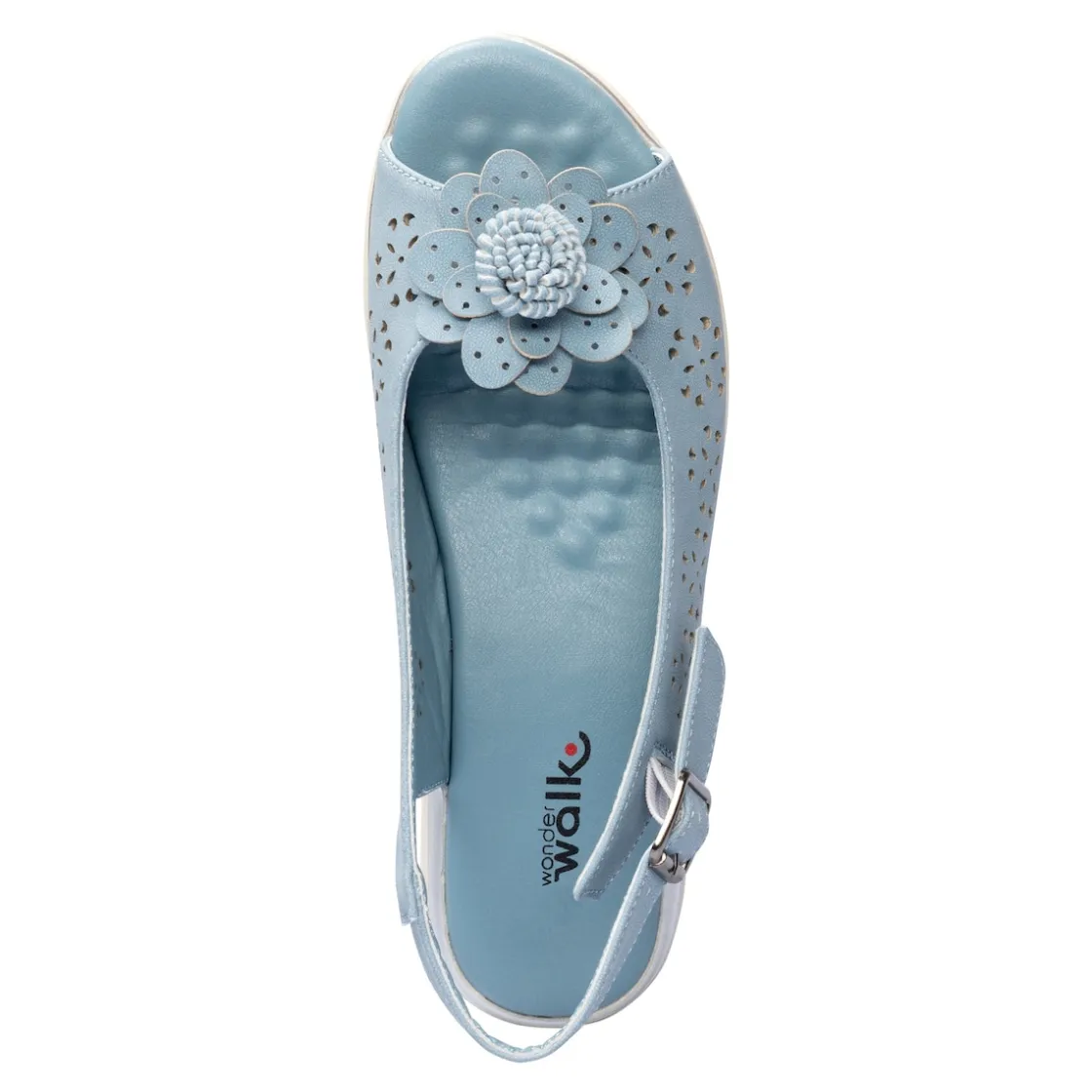 Sandalen|Die moderne Hausfrau Komfort-Sandalette „Rose“ rauchblau