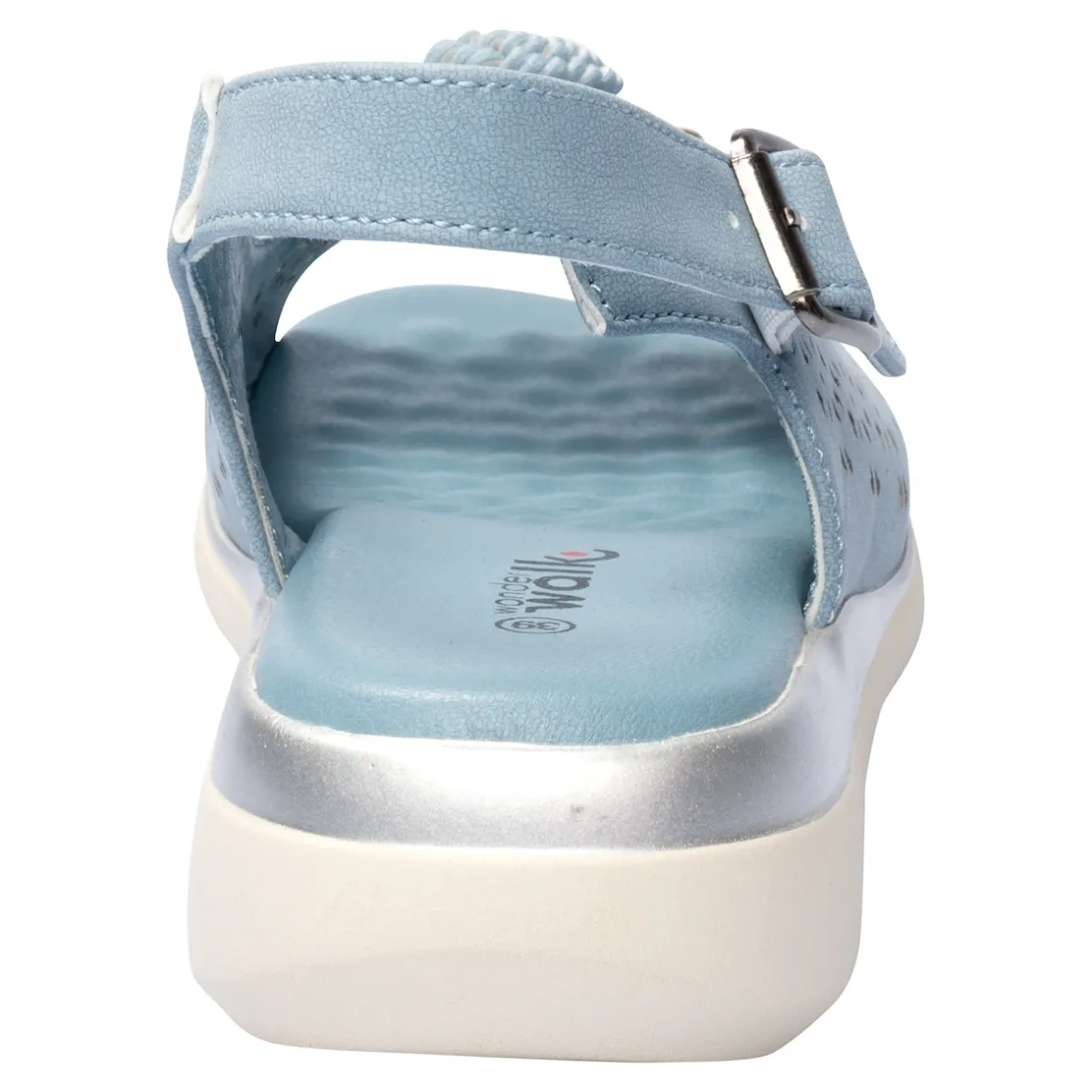 Sandalen|Die moderne Hausfrau Komfort-Sandalette „Rose“ rauchblau