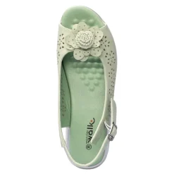 Sandalen|Die moderne Hausfrau Komfort-Sandalette „Rose“ salbei