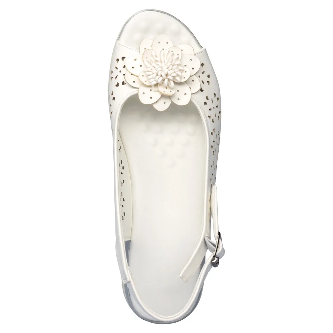 Sandalen|Die moderne Hausfrau Komfort-Sandalette „Rose“ weiß