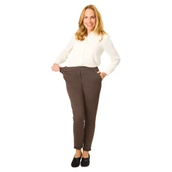 Hosen & Leggings|Die moderne Hausfrau Komfort-Schlupfhose „Beatrice“ braun