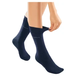 Socken|Die moderne Hausfrau Komfort-Socken, 2 Paar marine