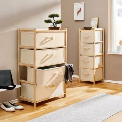 Schränke & Regale·Regale|Die moderne Hausfrau Kommode „Bambus“, schmal