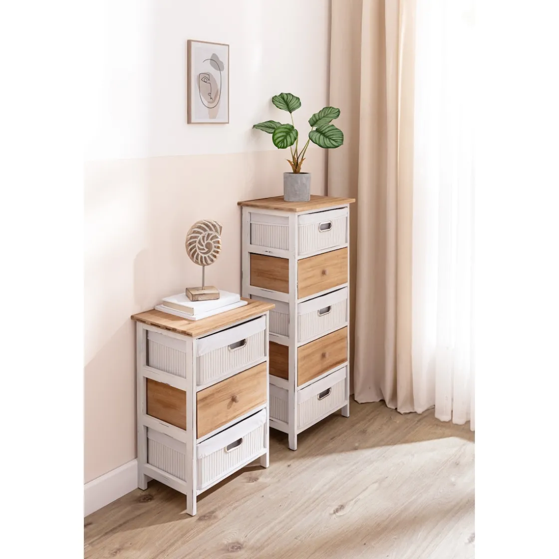 Schränke & Regale·Kommoden|Die moderne Hausfrau Kommode „Rustiko“ 5 Fächer