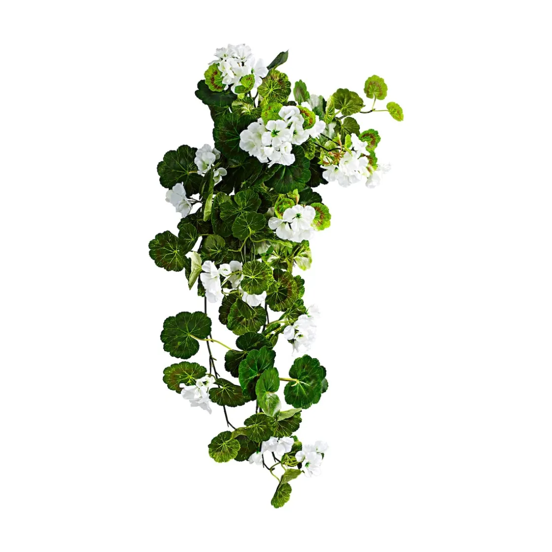 Kunstpflanzen|Die moderne Hausfrau Kunstblume "Hängegeranie" weiß