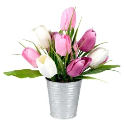 Kunstpflanzen|Osterdekoration|Die moderne Hausfrau Kunstblume "Tulpen im Topf"