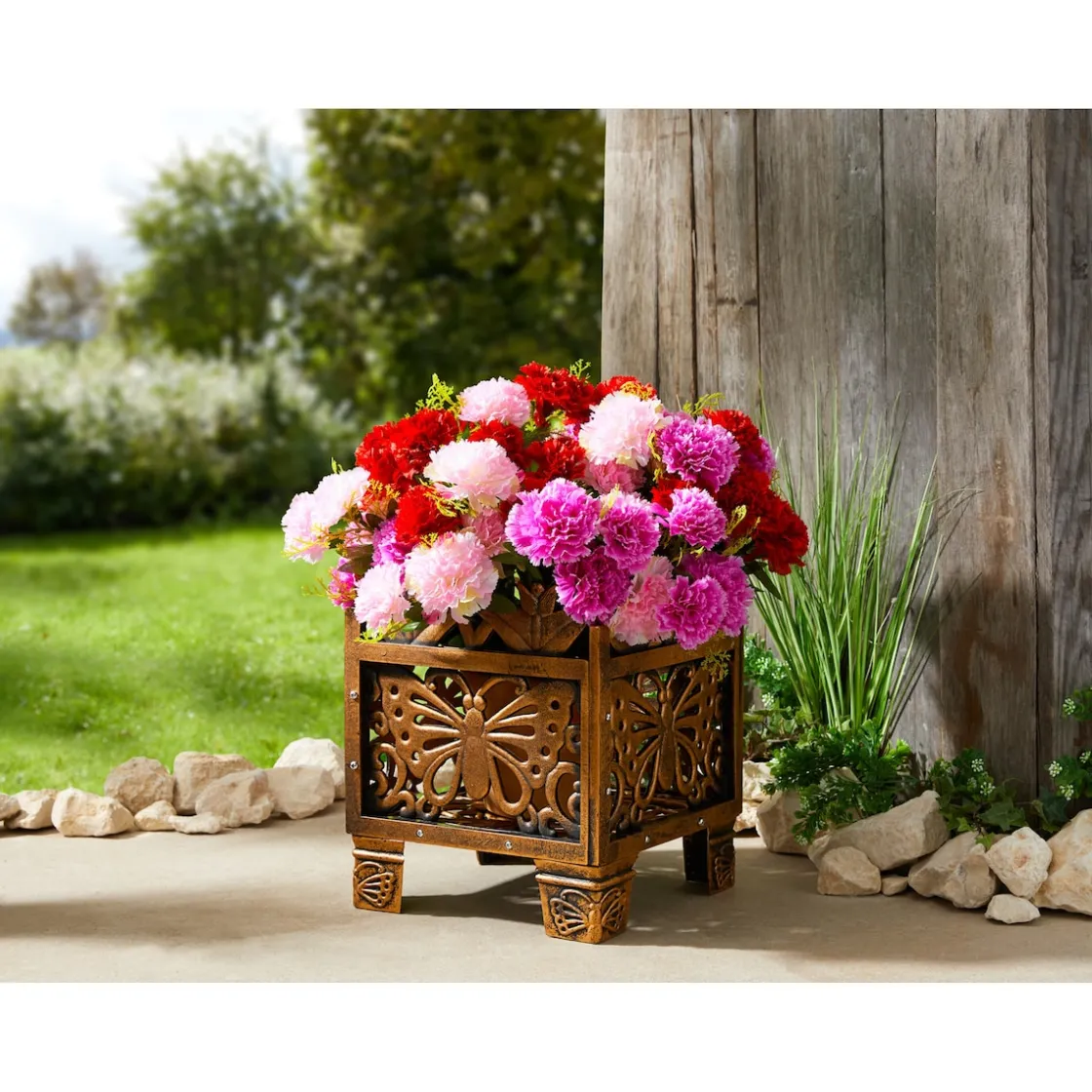 Kunstpflanzen|Die moderne Hausfrau Kunstblumen "Nelken" rosa