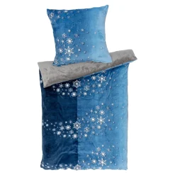 Bettzubehör ·Bettwäsche & Spannbettlaken|Die moderne Hausfrau Kuschel-Bettwäsche "Cashmere like“, 2-teilig, 135x200 cm blau