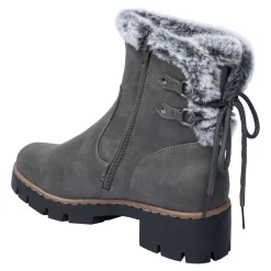 Stiefeletten|Die moderne Hausfrau Kuschel-Boot „Beate“ grau