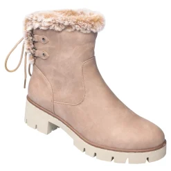 Stiefeletten|Die moderne Hausfrau Kuschel-Boot „Beate“ taupe