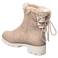 Stiefeletten|Die moderne Hausfrau Kuschel-Boot „Beate“ taupe