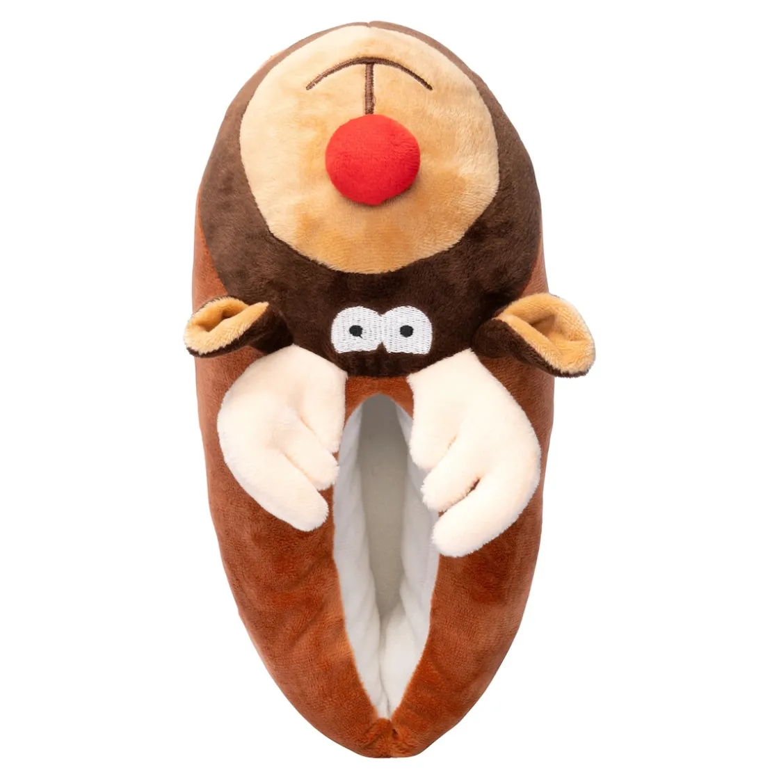 Weihnachtsdekoration·Weitere Weihnachtsdeko|Hausschuhe|Die moderne Hausfrau Kuschelhausschuh „Rentier“