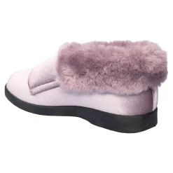 Hausschuhe|Die moderne Hausfrau Kuschel-Kletthausschuh "Carmen" lila