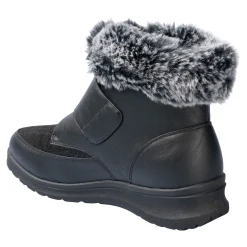 Stiefeletten|Die moderne Hausfrau Kuschel-Klettstiefelette „Steffi“ schwarz