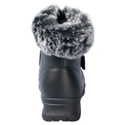 Stiefeletten|Die moderne Hausfrau Kuschel-Klettstiefelette „Steffi“ schwarz