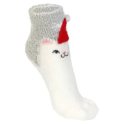 Socken|Die moderne Hausfrau Kuschel-Socken „Weihnachtskätzchen“