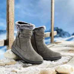 Stiefel|Die moderne Hausfrau Kuschelstiefel „Florine“ grau