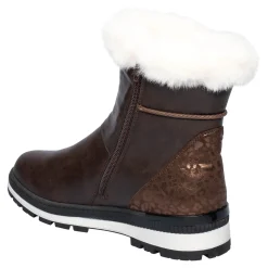 Stiefel|Die moderne Hausfrau Kuschelstiefel "Katharina" mit Wolle braun