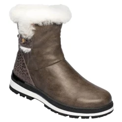 Stiefel|Die moderne Hausfrau Kuschelstiefel "Katharina" mit Wolle taupe