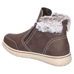 Stiefeletten|Die moderne Hausfrau Kuschel-Stiefelette „Carmen“ schoko