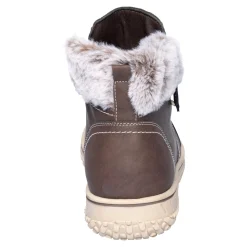 Stiefeletten|Die moderne Hausfrau Kuschel-Stiefelette „Carmen“ schoko